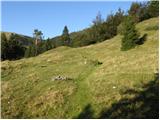 Bohinjsko sedlo - Planina Za Črno goro